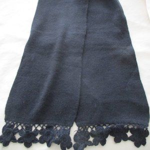 New Peruvian Black Alpaca Scarf